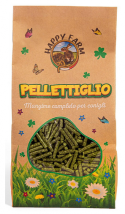 HAPPY FARM PELLETTIGLIO (mangime per conigli) kg. 1