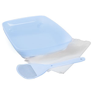 TOILET CON PALETTA CELESTE 37x28x6cm