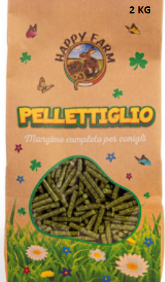 HAPPY FARM PELLETTIGLIO 2 kg (mangime per conigli)