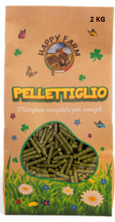 HAPPY FARM PELLETTIGLIO 2 kg (mangime per conigli)