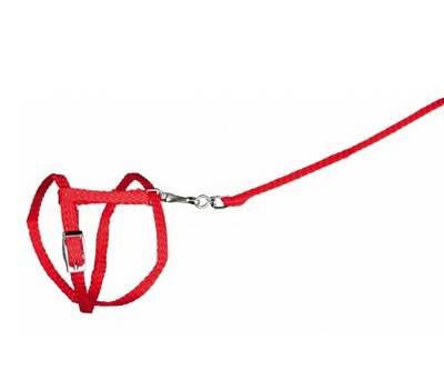 PETTORINA E GUINZAGLIO PER CONIGLI CON CHIUSURA IN METALLO (colori assortiti)