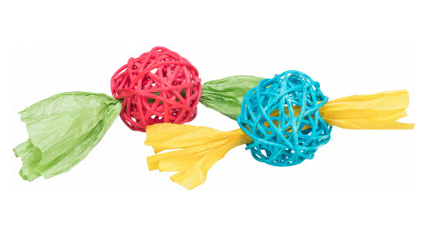 SET 2 PALLINE IN RATTAN ø 4 × 13 cm