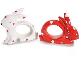 SET 2 PORTATOVAGLIOLI IN CERAMICA