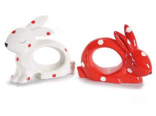 SET 2 PORTATOVAGLIOLI IN CERAMICA