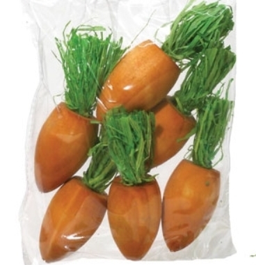 SET 6 CAROTINE IN LEGNO 7cm