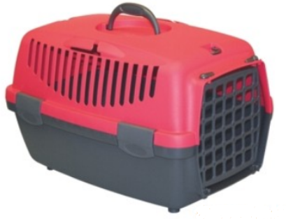 TRASPORTINO GRIGIO/ROSSO 32x31x48cm